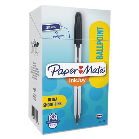 Paper Mate InkJoy 50ST Stick Ballpoint Pen, Medium 1mm, Assorted Ink/Barrel, PK36 2013160